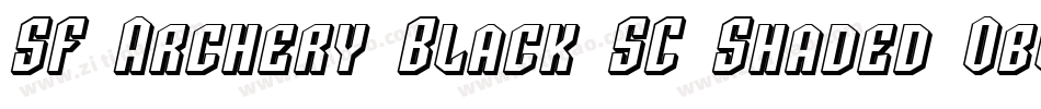 SF Archery Black SC Shaded Oblique字体转换